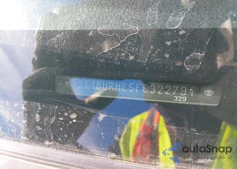 2015 Toyota Corolla Le из США, поврежденный, VIN 2T1BURHE5FC322794